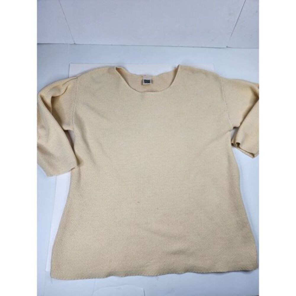 Vintage‎ Basic Editions Sweater Women's Medium Cable Knit Ribbed